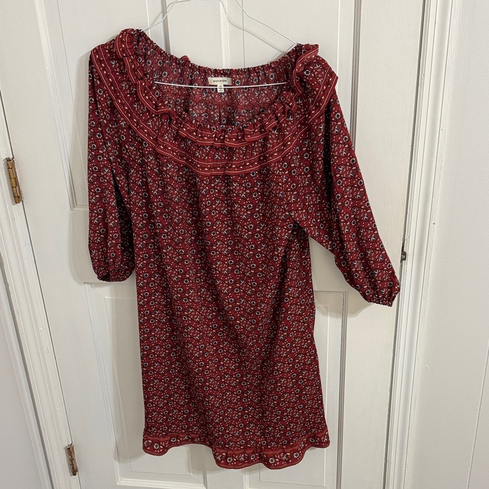 Max Studio Red Floral Dress